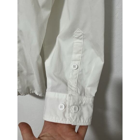 LL Bean Womens Tropicwear Button Down Long Sleeve Shirt Size L White UPF 50+ - Picture 5 of 10